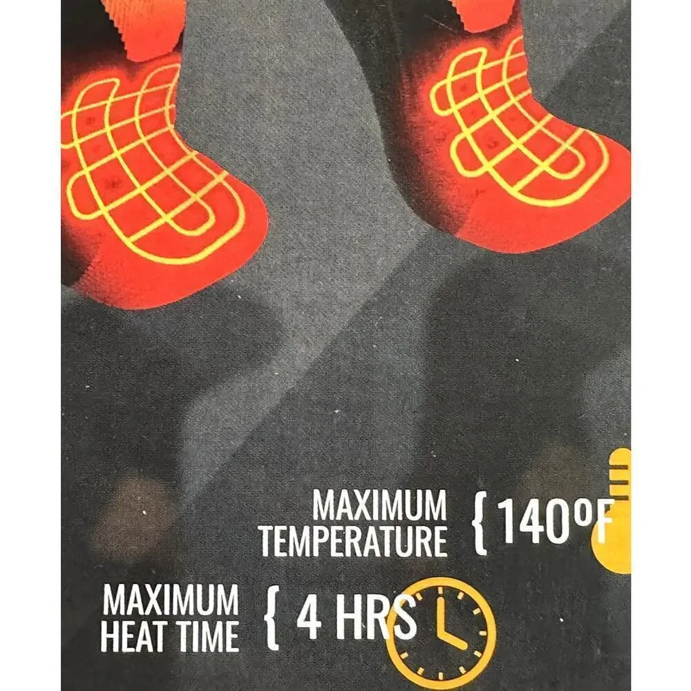 Action Heat Wool Heated Socks Battery Operated Heating Socks Unisex Size L/XL